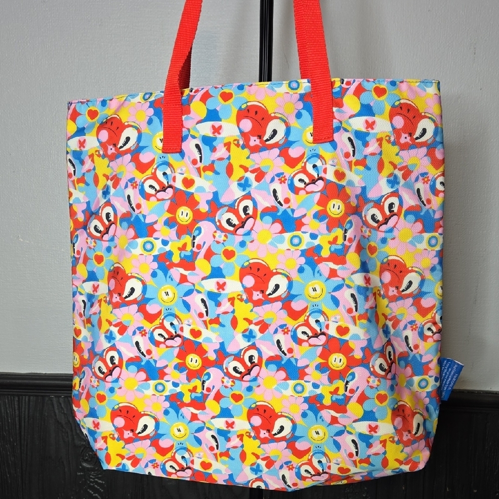 Estee Lauder Hattie Stewart Tote Bag, Reversible, Hearts + Sun Pattern, Colorful